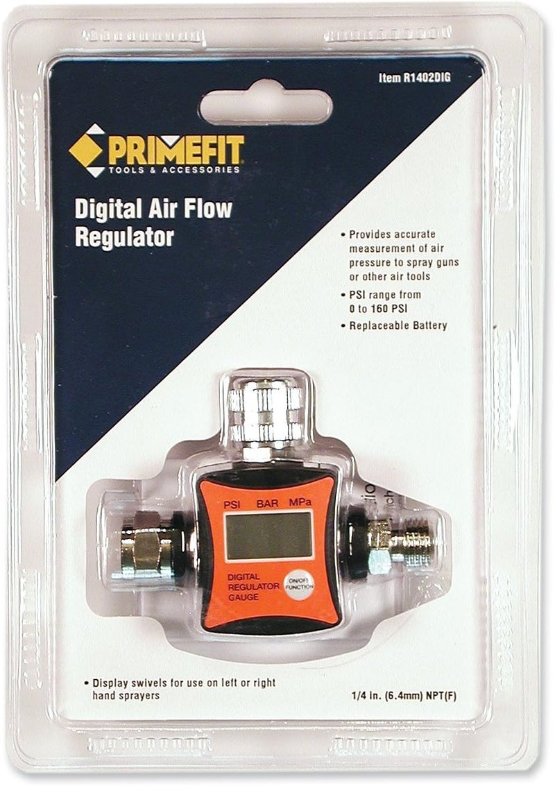 Primefit Primefit R1402DIG Digital Air Flow 5 to 160PSI Range Regulator with NPS Fittings 14  - Image 2