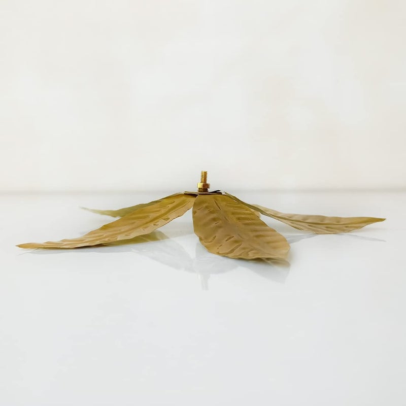 MAYAPURI MAYAPURI Pure Brass Amra Pallav for Puja or Original Pital Pooja Aam PattaMango Leaves 35x3x35 inches For Religious and Worship use Small Size Pack of 1  - Image 2
