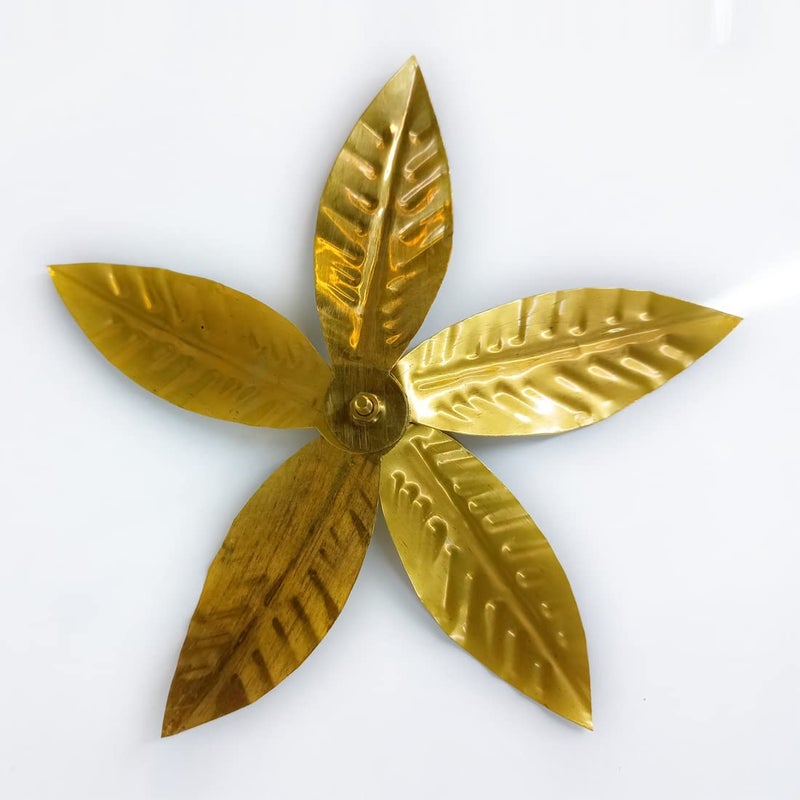 MAYAPURI MAYAPURI Pure Brass Amra Pallav for Puja or Original Pital Pooja Aam PattaMango Leaves 35x3x35 inches For Religious and Worship use Small Size Pack of 1  - Image 3