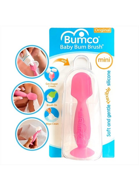Bumco Diaper Cream Spatula (Mini) - BPA-free Butt Paste Diaper Cream Applicator, Soft & Flexible Diaper Rash Cream Applicator, Butt Spatula Baby, Mom-Invented Diaper Bag Essentials (Pink)