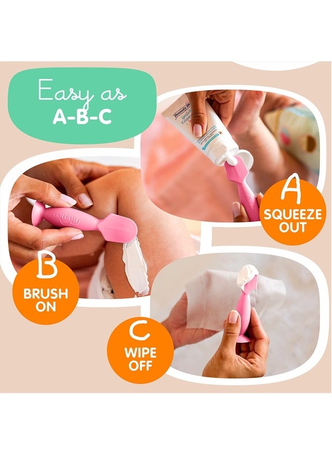 Bumco Diaper Cream Spatula (Mini) - BPA-free Butt Paste Diaper Cream Applicator, Soft & Flexible Diaper Rash Cream Applicator, Butt Spatula Baby, Mom-Invented Diaper Bag Essentials (Pink)