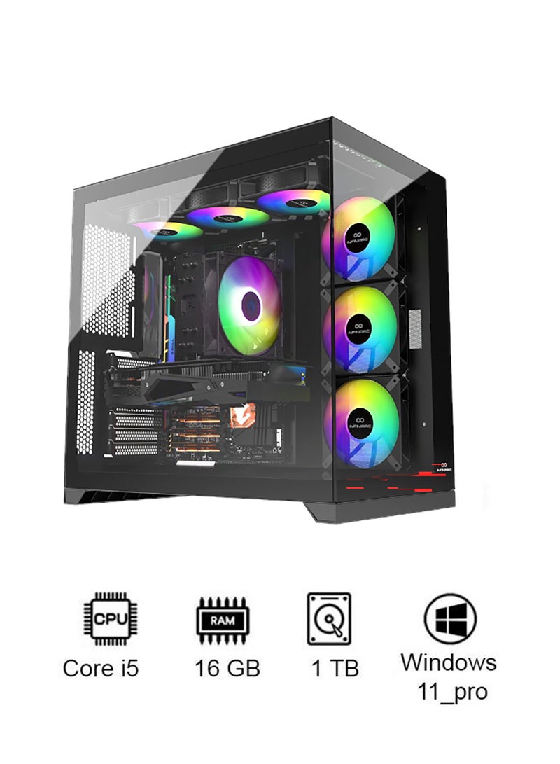 انفني ارك كمبيوتر ألعاب CUBE مع معالج إنتل كور ألترا 5 225F/16 جيجابايت رام DDR5/1 تيرابايت SSD/8 جيجابايت Nvidia Geforce RTX 5060 رسومات - Image 1
