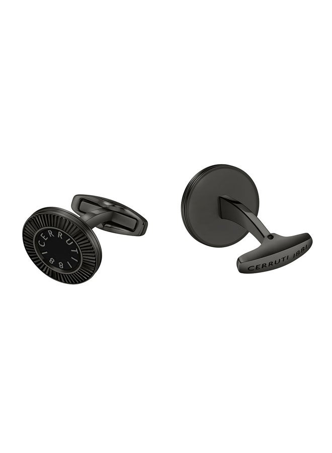 CERRUTI 1881 Gents Cufflink Black â€“ Modern and Versatile Men's Accessory  - Image 3