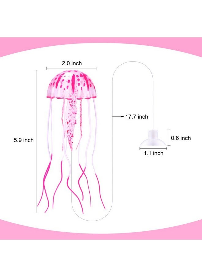 DATOO DaToo Aquarium Artificial Glowing Jellyfish Fish Tank Ornament Aquarium Silicone Decoration, 6 Pack, 1 Yr Warranty  - Image 2
