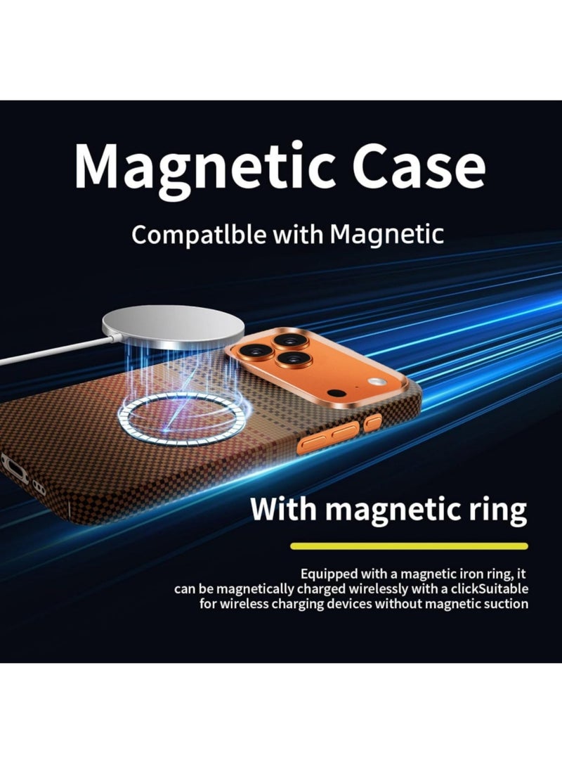 Aookay for iPhone 18 Pro / 17 Pro Case Compatible with MagSafe, Thin & Light Case with a Caseless Feel, Carbon Fiber Pattern Design - Image 2