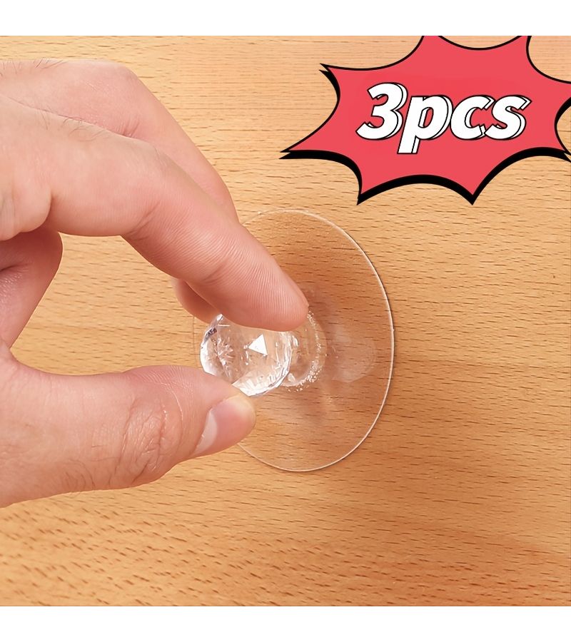 3 Pieces Strong Self Adhesive Non Perforated Handle For Wardrobe Sliding Door Cabinet Drawer Toilet Seat Glass Window Smooth Surface Hook - Image 4