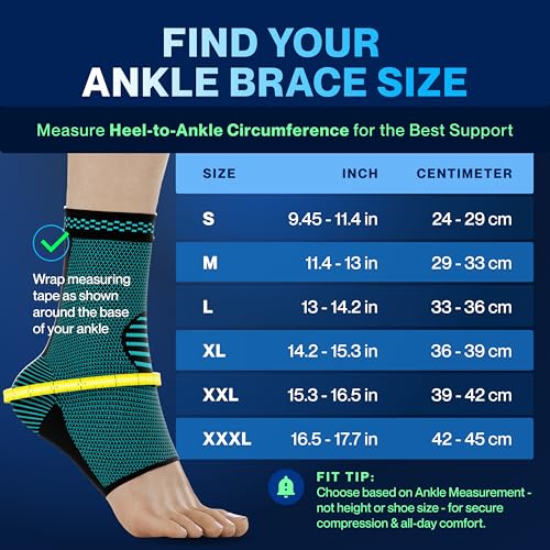 Modvel Foot & Ankle Brace Socks for Sprained Ankle Compression Sleeve - Plantar Fasciitis Relief Brace, Foot Support for pain Women & Men - Tendonitis & Arthritis Feet Sleeve, Stabilizing Ankles Wrap - Image 3
