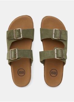 JACK & JONES Double Buckle Strap Louis Suede Sandal  - Image 4