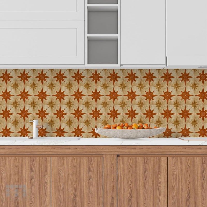 MOSAICOWALL Mosaicowall DIY Peel and Stick Floor Tiles Wall Tiles for Kitchen Living Dining Room Matte Flooring Tile FST0136 X 6 Inches Pack of 12  - Image 5