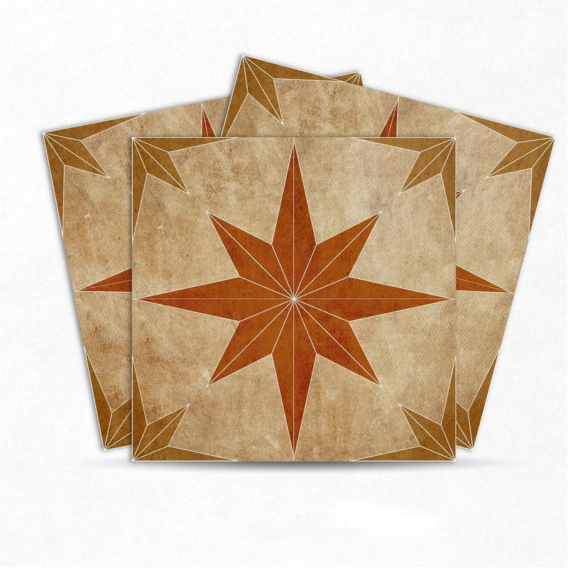 MOSAICOWALL Mosaicowall DIY Peel and Stick Floor Tiles Wall Tiles for Kitchen Living Dining Room Matte Flooring Tile FST0136 X 6 Inches Pack of 12  - Image 1