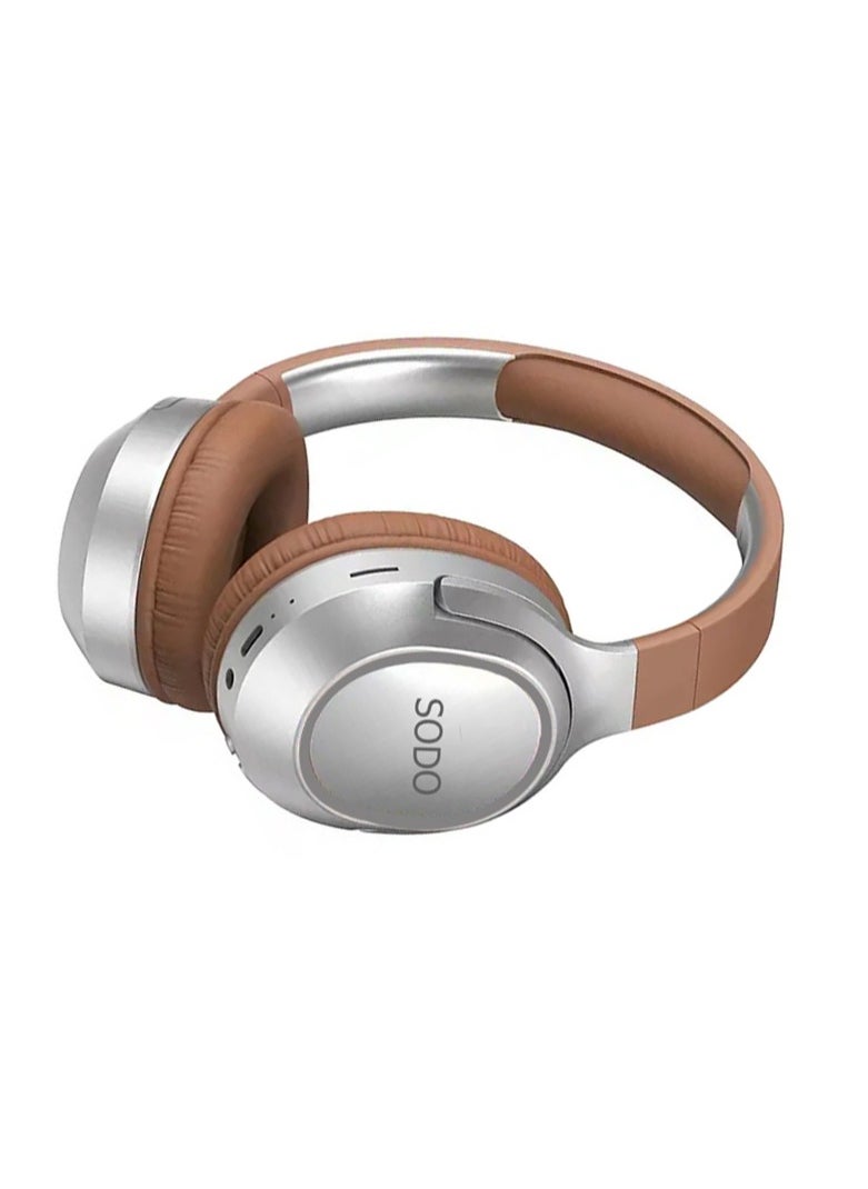 Generic Sodo SD1105 Headphone, Hi-Fi Audio, Foldable Design, Long Battery Life - Brown  - Image 3