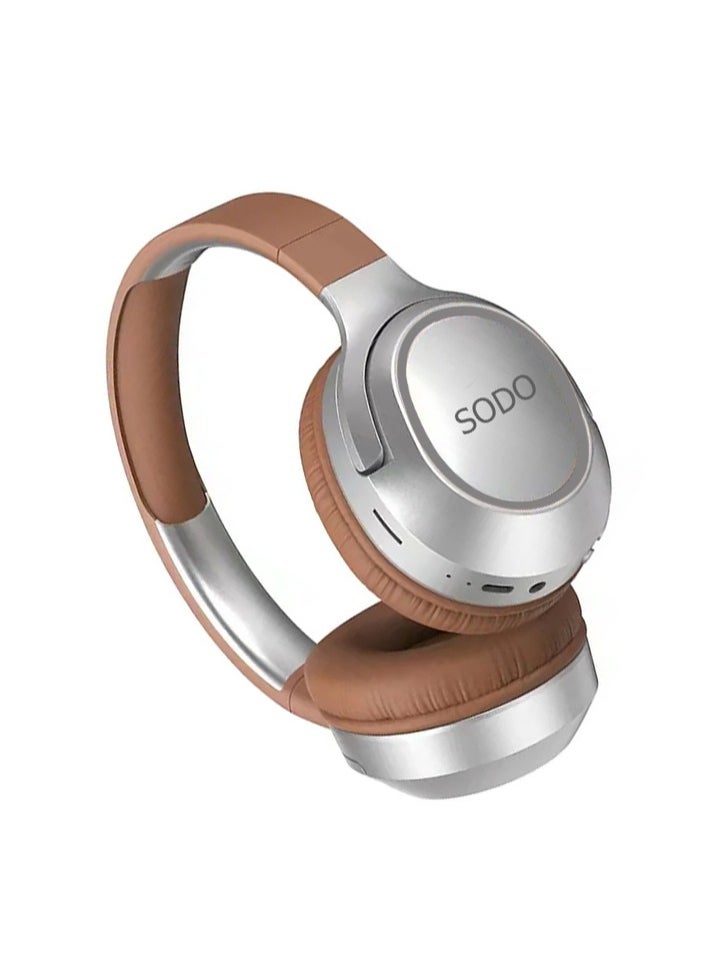 Generic Sodo SD1105 Headphone, Hi-Fi Audio, Foldable Design, Long Battery Life - Brown  - Image 2