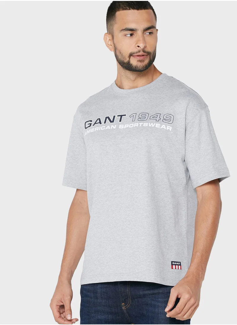 GANT Logo Crew Neck T-Shirt