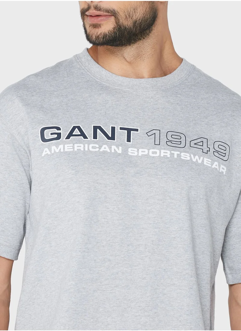 GANT Logo Crew Neck T-Shirt