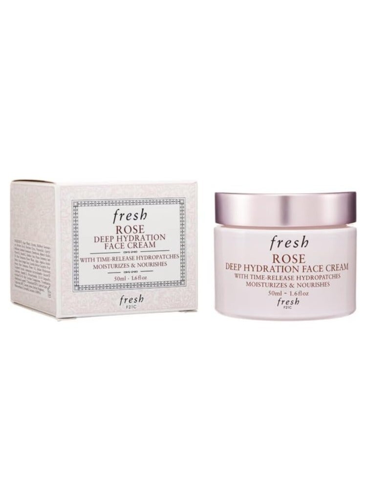 Fresh rose deep hydration face cream - normal to dry skin types, clear, 1.6 Ounce - Image 1