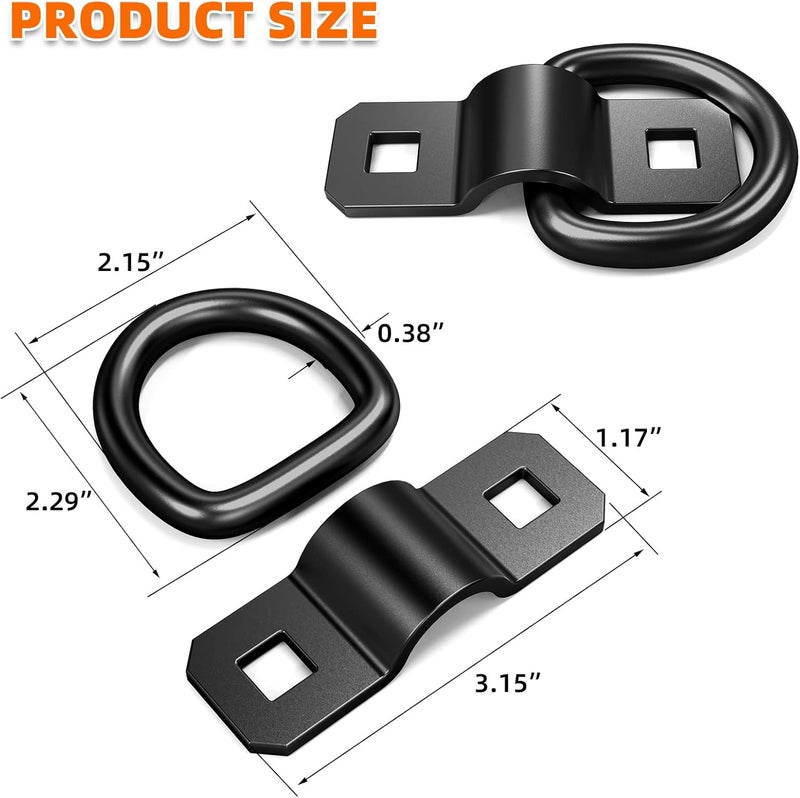 ForoGore Heavy Duty D-Rings Tie Down Anchors - Image 2