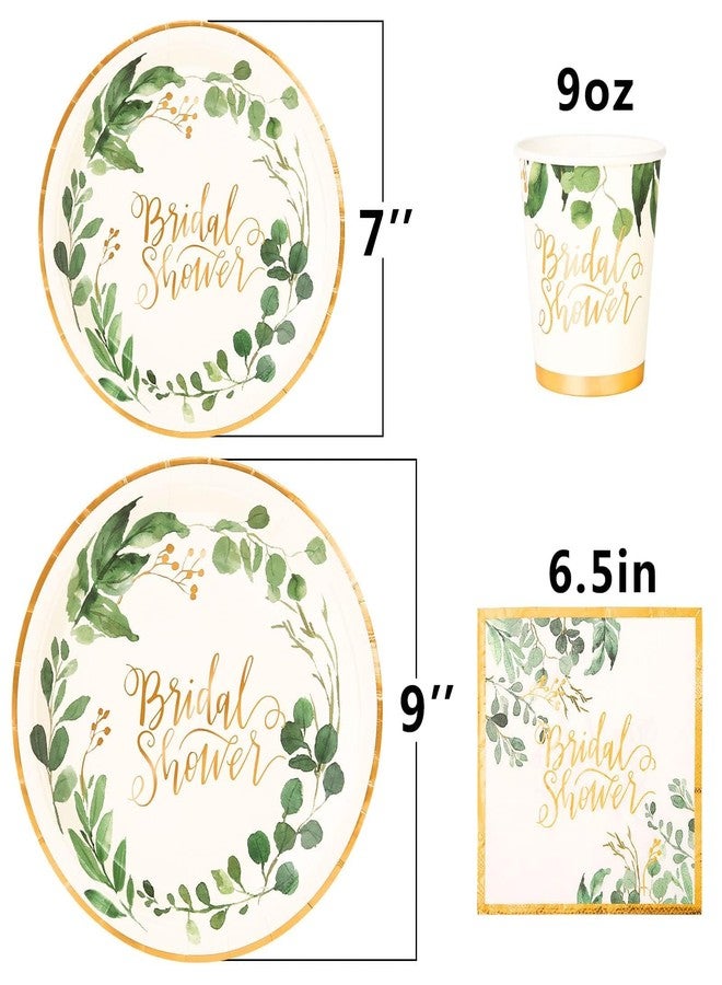 LOOWVY 192Pcs Bridal Shower Decorations Wedding Plates and Napkins Sets, Bridal Shower Paper Plates for Engagement Celebrate Wedding Bride-To-Be Bachelorette Party Supplies, Serves 24 Guests - Image 2