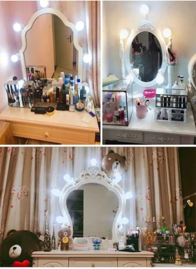 SHOPI 10-LED Stepless Dimmable Vanity Mirror Light Bulb For Dressing Table White 