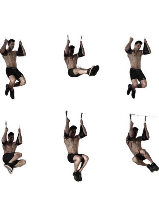 INVUI Ab Roller With Ab Sling Straps Hanging Leg Raise Straps Home Fitness Pull Up Bar Abdominal Training Sling Suspension Straps - Image 3