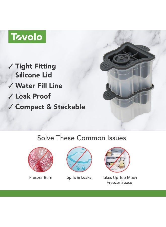 Tovolo Bulldog Shaped Ice Molds, Set of 2 - Large Ice Mold Gift Ideal for Dog Lovers - Unique Ice Mold Chills Drinks - Odor-Free Freezer Storage, Dishwasher-Safe with Silicone Plunger - Image 3