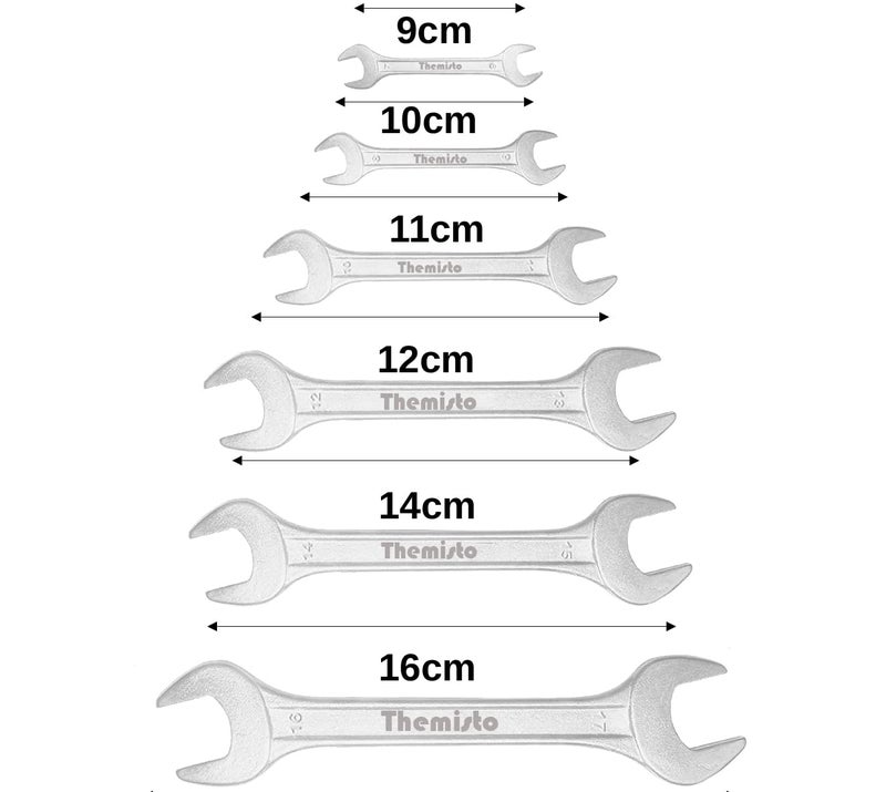 THEMISTO TH-T14 6pcs Double Open Ended Spanner set - Image 2