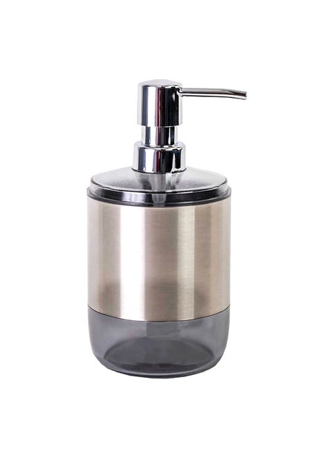 Lima Refillable Liquid Soap Dispenser Black and Silver 800 ml