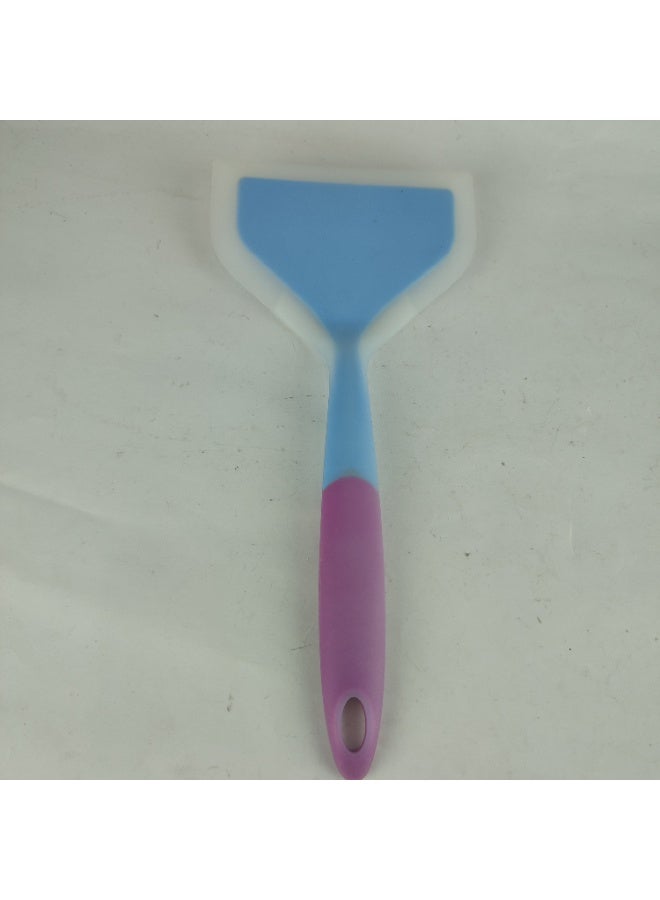 مجموعة من 3 قطع من أدوات طهي الفطائر المصنوعة من السيليكون، ملعقة مسطحة عريضة، ملعقة مرنة من السيليكون، ملعقة مسطحة عريضة غير لاصقة، ملعقة مسطحة لأواني الطهي، عجة البيض والبسكويت (ألوان متنوعة) - Image 3
