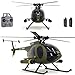 Ssccgym 335MM MD500 C189 Remote Control Helicopter Add Optical Flow Positioning RC Aircraft 2Batteries RC Heli Single Rotor No Ailerons Maintain Altitude Hover Green RTF - Image 3