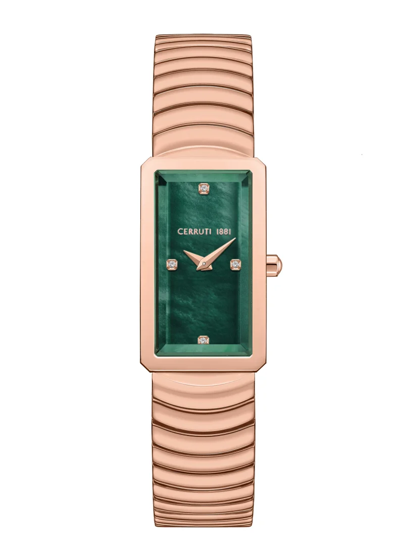 Vallucciole 17mm Green Mother-of-pearl Dial Quartz Analog Watch For Women