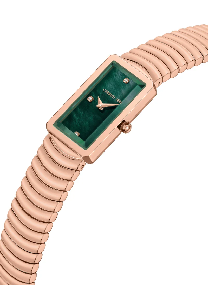 CERRUTI 1881 Vallucciole 17mm Green Mother-of-pearl Dial Quartz Analog Watch For Women