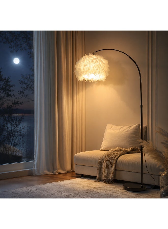 GroveMade Floor Lamp Standing Lamp LED Floor Lamp Feather Lamp for Living Room Bedroom Home Decor Reading Light - Image 5
