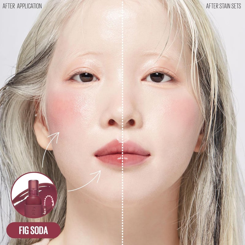 KAJA Lip & Blush Glazed Keychain Stain - Jelly Charm 04 Fig Soda - Long Lasting Lip Tint and Blush - Hydrating Lightweight Jelly Formula with Keychain - Image 4