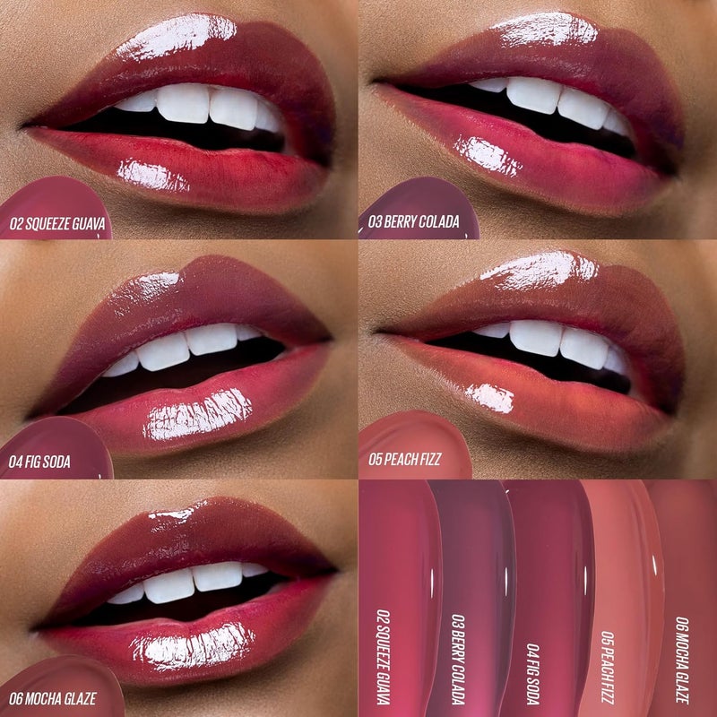 KAJA Lip & Blush Glazed Keychain Stain - Jelly Charm 04 Fig Soda - Long Lasting Lip Tint and Blush - Hydrating Lightweight Jelly Formula with Keychain - Image 5