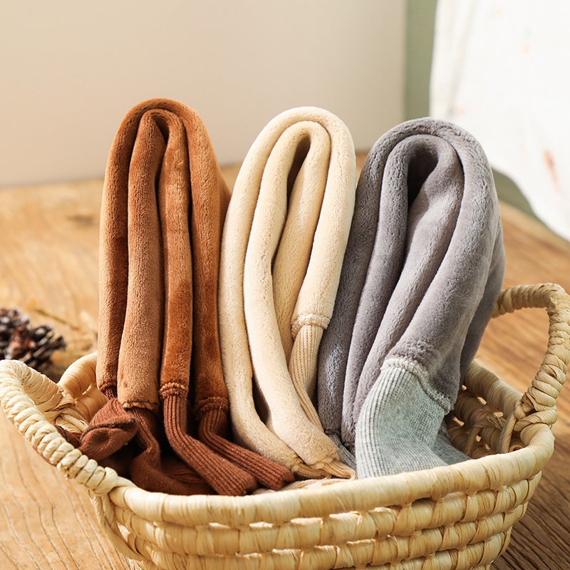 Winter New Fleece-Lined Thickened Men'S And Women'S Baby Fashion Striped Leggings Super Thick Super Soft Children'S Leggings - Image 5
