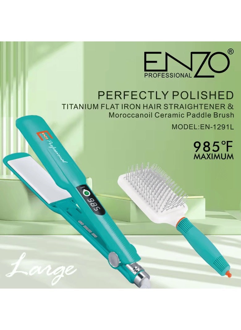 ENZO Professional - ENZO EN-1291L Hot Comb Straightener – Adjustable Temperature, Fast Heating, Ergonomic Design-Intl-Version - Image 1