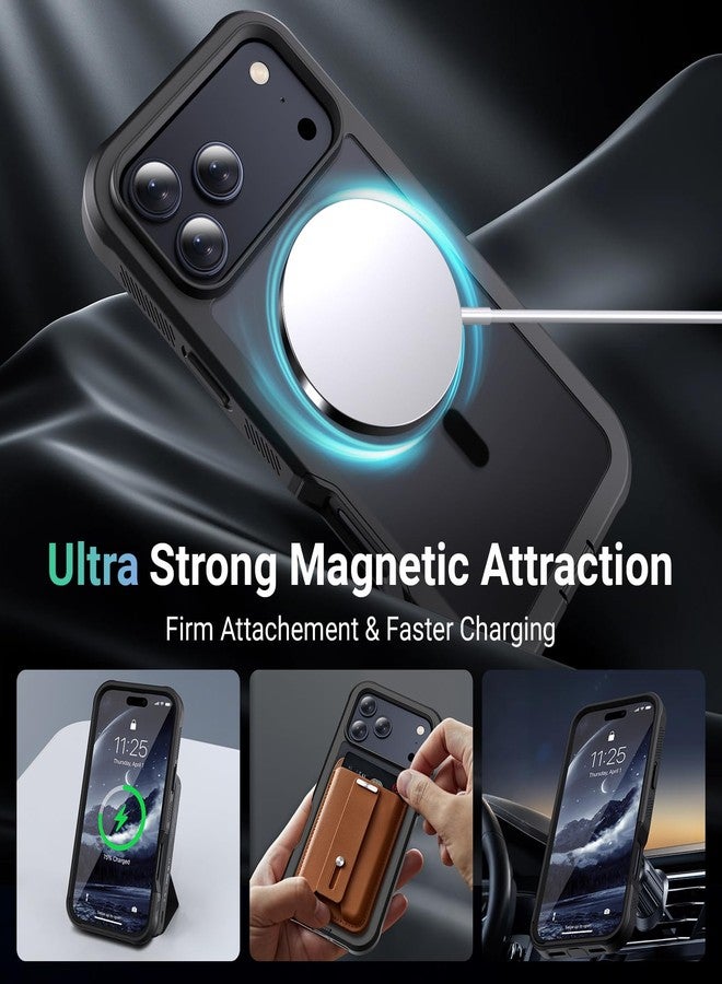 jaroco for Phone Pro case, [Compatible with MagSafe][Military Grade Drop Protection] Bumper Phone Case -Black - Image 3