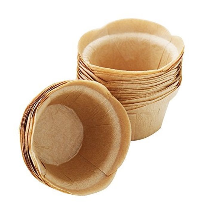 CUPCAKE LINERS BAKING MUFFIN PAPER BAKING CUPS FOR WEDDINGS BIRTHDAYS BABY SHOWERS NATURAL 50PCS