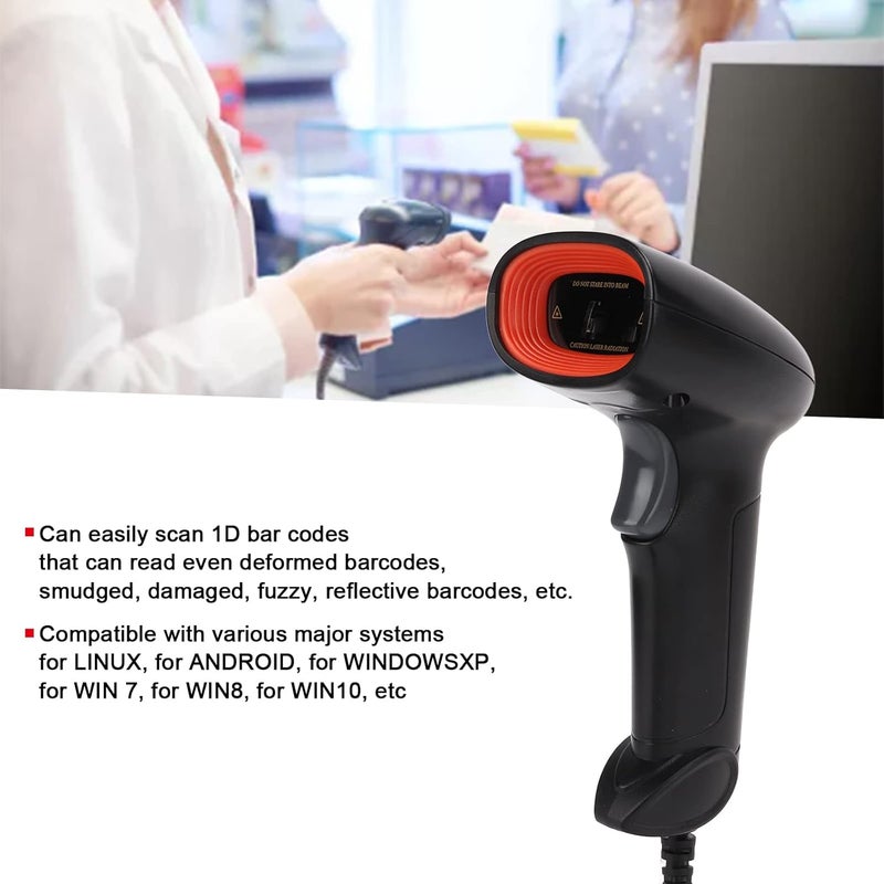 Sonew USB Wired Handheld 1D Barcode Scanner Gun for Efficient Retail and Supermarket Imaging - Image 3