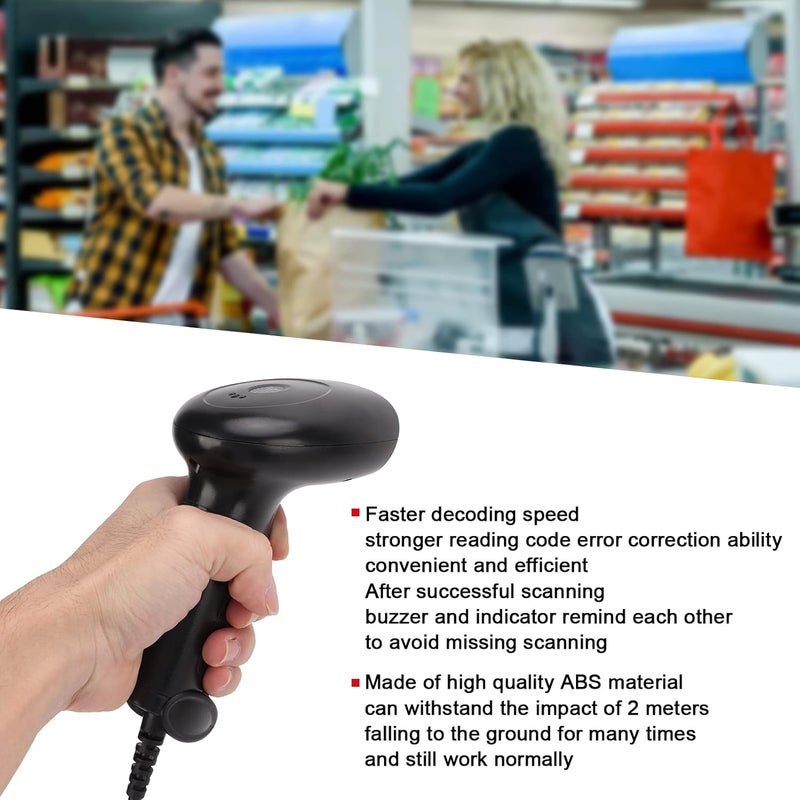 Sonew USB Wired Handheld 1D Barcode Scanner Gun for Efficient Retail and Supermarket Imaging - Image 2