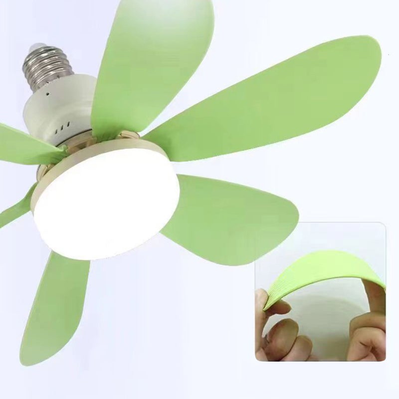 E27 Fan Lamp Tri-color Dimming Home Bedroom Kids Study Room Living Room Fan Lamp Infinitely Dimmable Timing Function With Remote Controller - Image 4