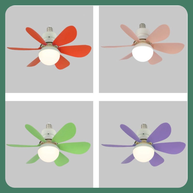 E27 Fan Lamp Tri-color Dimming Home Bedroom Kids Study Room Living Room Fan Lamp Infinitely Dimmable Timing Function With Remote Controller - Image 3