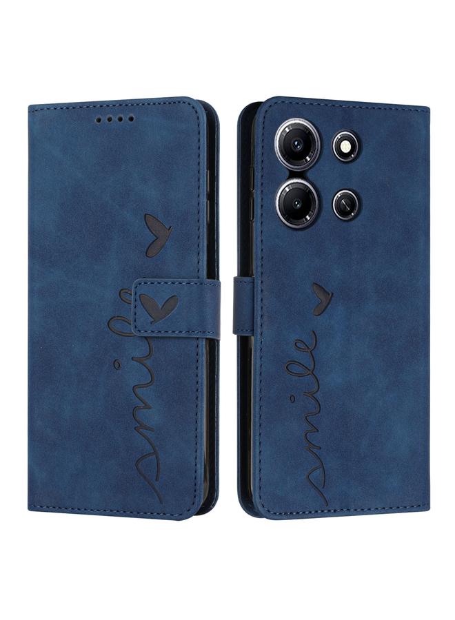 S-TOP Case For Infinix Note 30i Skin Feel Heart Pattern Leather Phone Case - Image 1