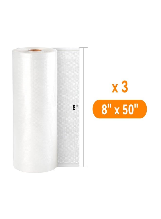 Wevac [2024 New] 8" x 50' 3 Rolls, Vacuum Sealer Rolls Bags for Food, Great for Food Storage, Sous Vide and Meal Prep, Wevac Lite - Image 2