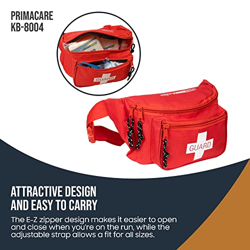 PrimaCare KB-8004 First Aid Empty Fanny Pack for Emergency Equipment Set, 8" x 2" x 6", Red - Image 4