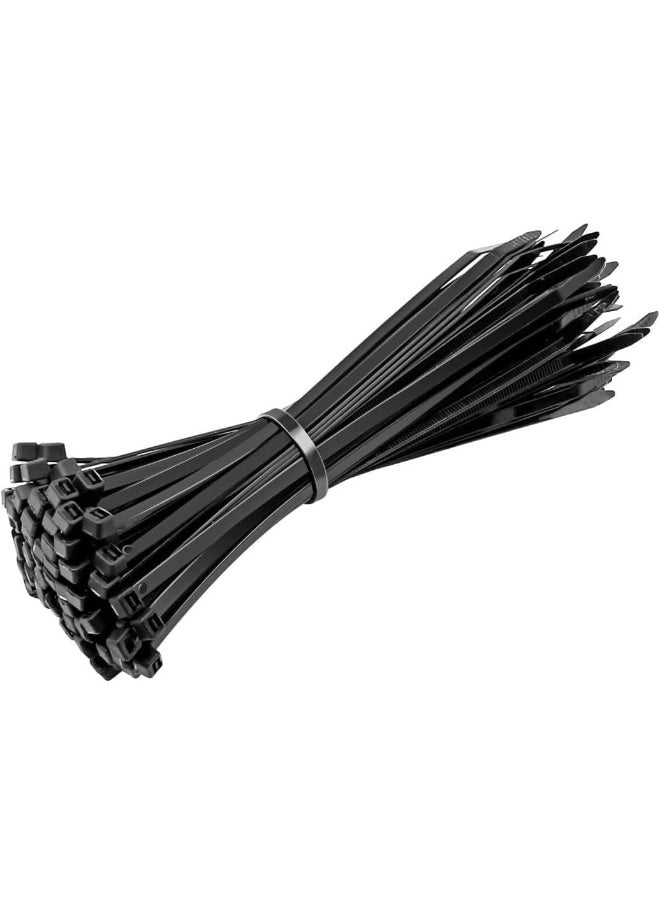 Biella Biella 100Pcs Cable Ties Nylon Zip Ties Wraps - Cable Self-Locking Multi-Purpose Ties for Home, Office, Garden, Workshop, Industrial etc (BLACK, 100x2.5mm)  - Image 2