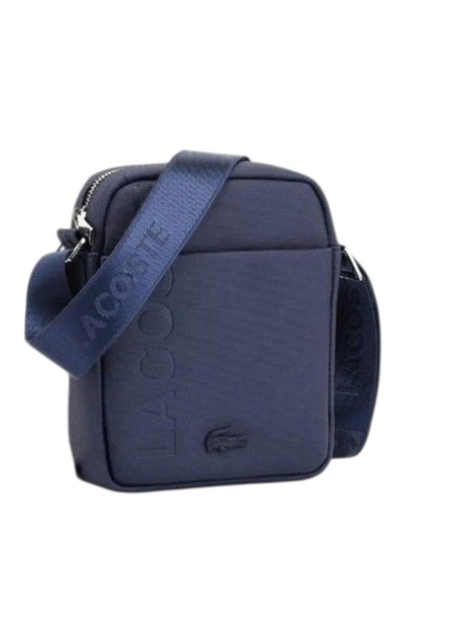 Lacoste cross- body  Bag Blue – Stylish & Functional Organizer with Front Free Pocket, Back Zipper Pocket, and Spacious Main Compartment - Image 1