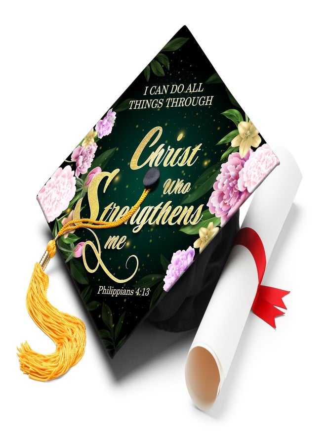 ADVANSYNC I Can Do All Things Through Christ Graduation Cap Topper - Image 2
