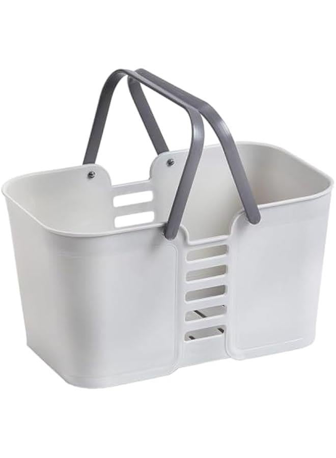 HOOKOR Portable Shower Caddy Basket Cleaning Supplies Organizer with Handle Plastic Storage Tool Bin for Bathroom, Bedroom, Kitchen, College Dorm, Garden, Under Sink (Grey) - Image 3