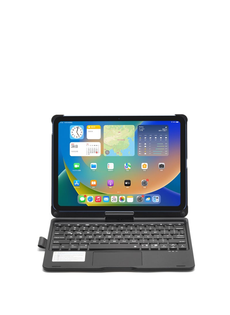 GULFLINK 450mAh Wireless Keyboard Case with TouchPad for ipad 10.9 inch 2022 Black  - Image 2