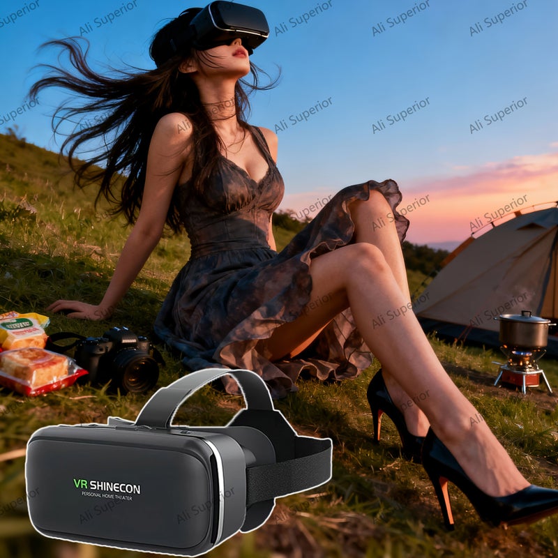 نظارة الواقع الافتراضي FXIN4 Pro بدقة 4K وتردد 120 هرتز متوافقة مع معظم الهواتف الذكية، immersive ألعاب افتراضية وأمسية أفلام خارجية هدية - Image 2